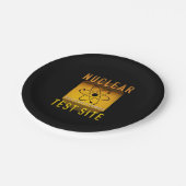 Assiettes En Carton Rétro grunge d'ère atomique de zone d'essai (Angle)