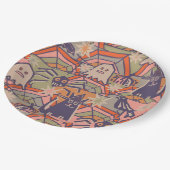 Assiettes En Carton Retro Halloween (Angle)
