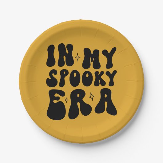 Assiettes En Carton Rétro Halloween dans mon ère Éffrayante automne Vi (Devant)