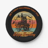 Assiettes En Carton Retro Halloween Happy Haunting Haunting Haunting H (Devant)