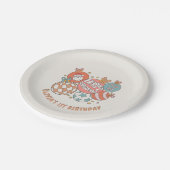 Assiettes En Carton Retro hiver Père Noël Noël fête d'anniversaire (Angle)