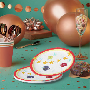Assiettes En Carton Retro Holiday Fête de Noël laide