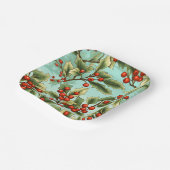 Assiettes En Carton Retro Holly Christmas Small (Angulaire)