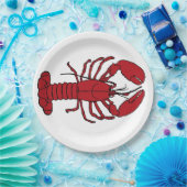 Assiettes En Carton Rétro homard de plaque à papier (Fête)