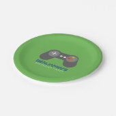 Assiettes En Carton Retro Jeux Vidéo fête d'anniversaire (Angle)