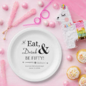 Assiettes En Carton Retro Mangez Boire & Soyez Cinquante Throwback 50e (Fête)
