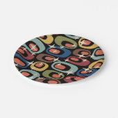 Assiettes En Carton Retro Mid-Century Moderne Abstrait (Angle)
