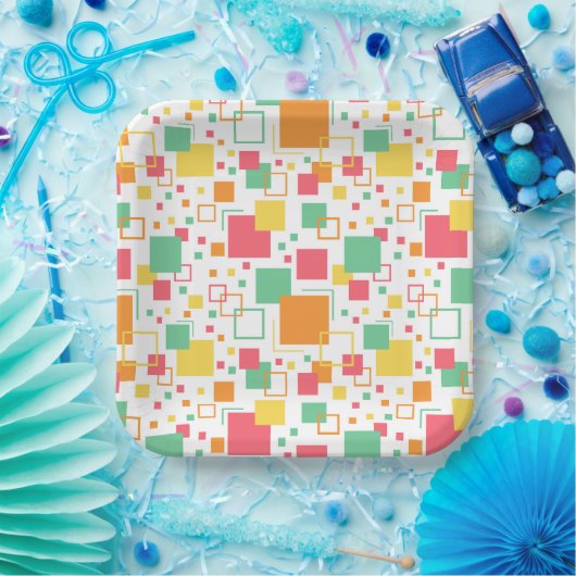 Assiettes En Carton Retro Mod Citrus (Fête)