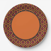 Assiettes En Carton Retro Moderne Orange Rouge Brown Hexagon Vector Ar (Devant)