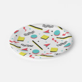 Assiettes En Carton Rétro motif 90s sans couture (Angle)