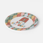 Assiettes En Carton Retro Noël Fête de Sweat moche (Angle)