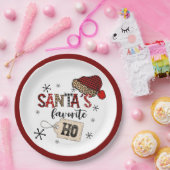 Assiettes En Carton Retro Père Noël Favorite Ho ! Noël (Fête)