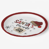 Assiettes En Carton Retro Père Noël Favorite Ho ! Noël (Angle)