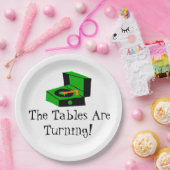 Assiettes En Carton Rétro plaque à papier de tourne-disque (Fête)