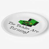 Assiettes En Carton Rétro plaque à papier de tourne-disque (Angle)