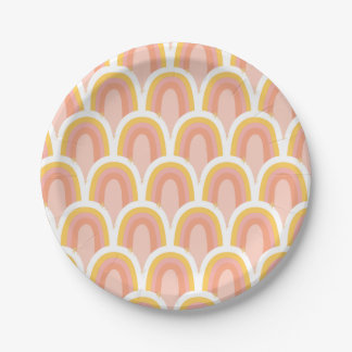 Assiettes En Carton Retro Rainbow
