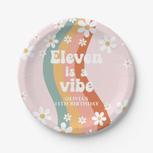 Assiettes En Carton Retro Rainbow Eleven est une ambiance pour les 11