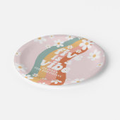 Assiettes En Carton Retro Rainbow Five est un Vibe Daisy 5e anniversai (Angle)