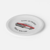 Assiettes En Carton Retro Red et White Buick Retirement (Angle)