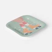 Assiettes En Carton Retro Roller Skating Girls Anniversaire (Angulaire)