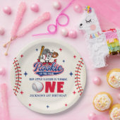 Assiettes En Carton Retro Rookie de l'année Baseball 1er anniversaire (Fête)