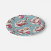 Assiettes En Carton Retro Santa and Glam Holiday Cheer (Angle)