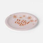 Assiettes En Carton Retro sauvage une marguerite boho premier annivers (Angle)