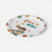 Assiettes En Carton Retro skateboard FIVE est un Vibe 5e anniversaire (Angle)