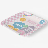 Assiettes En Carton Retro Smiles Pastel Super Anniversaire (Angulaire)
