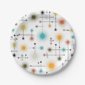 Assiettes En Carton Retro Starbursts A Go-Go ! (Devant)