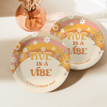 Assiettes En Carton Retro super cinq est une vibe plaque de papier d'a<br><div class="desc">Retro super cinq est une plaque de papier d'anniversaire vibe Les articles correspondants sont disponibles.</div>