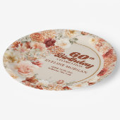 Assiettes En Carton Rétro super en terre cuite bordeaux 60e anniversai (Angle)