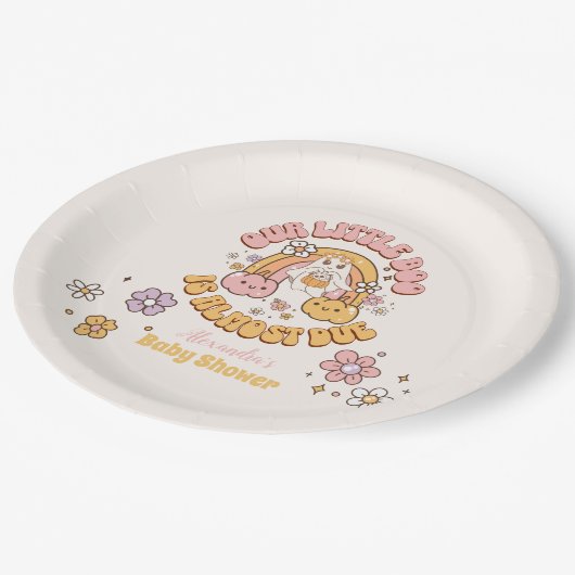 Assiettes En Carton Retro Super Halloween Little Boo Baby shower (Angle)