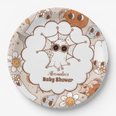 Assiettes En Carton Retro Super Halloween Little Boo Baby shower (Devant)