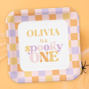 Assiettes En Carton Retro Super Halloween premier anniversaire