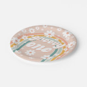 Assiettes En Carton Retro Super One Boho Premier anniversaire (Angle)