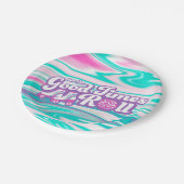 Assiettes En Carton Retro Super Roller Disco Party (Angle)