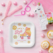 Assiettes En Carton Retro Super Roller Patinage Fête d'Anniversaire (Fête)