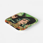Assiettes En Carton Retro Tattoed Witch Comic (Angulaire)