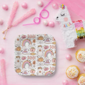 Assiettes En Carton Retro Trendy Cute Halloween Elements Ghost Citroui (Fête)