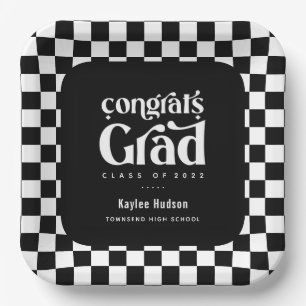 Assiettes En Carton Retro Type Graduation Party