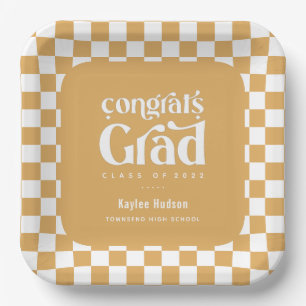 Assiettes En Carton Retro Type Graduation Party