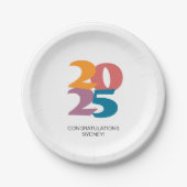 Assiettes En Carton Retro Vibes Graduation Party (Devant)