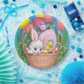 Assiettes En Carton Retro vintage Pâques (Fête)