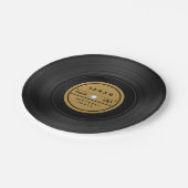 Assiettes En Carton Retro Vinyl Record Birthday  (Angle)