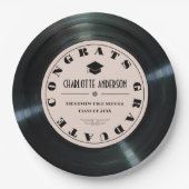 Assiettes En Carton Retro Vinyl Record Pink Graduation (Devant)