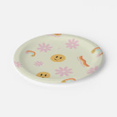 Assiettes En Carton Retro Young Wild et trois Anniversaire (Angle)