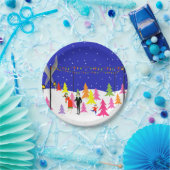 Assiettes En Carton Rétros plaques à papier de ferme d'arbre de Noël (Fête)