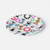 Assiettes En Carton Rétros robots (Angle)