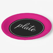Assiettes En Carton Rétros roses indien faites sur commande (Angle)